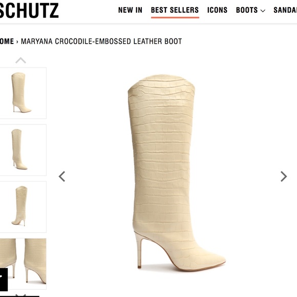 SCHUTZ Shoes - SCHUTZ Maryana Crocodile-Embossed Leather Boot